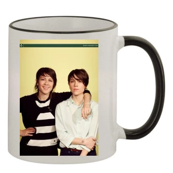 Tegan and Sara 11oz Colored Rim & Handle Mug