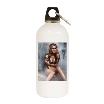 Tiffany Mulheron White Water Bottle With Carabiner