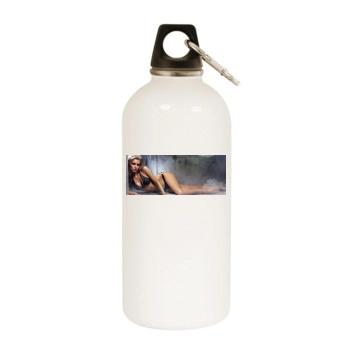 Tiffany Mulheron White Water Bottle With Carabiner