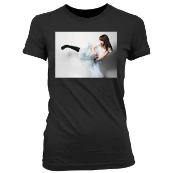 Alexz Johnson Women's Junior Cut Crewneck T-Shirt