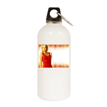 Alexz Johnson White Water Bottle With Carabiner