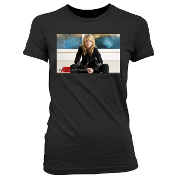 Alexz Johnson Women's Junior Cut Crewneck T-Shirt