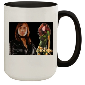 Famke Janssen 15oz Colored Inner & Handle Mug