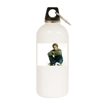 Hayden Christensen White Water Bottle With Carabiner