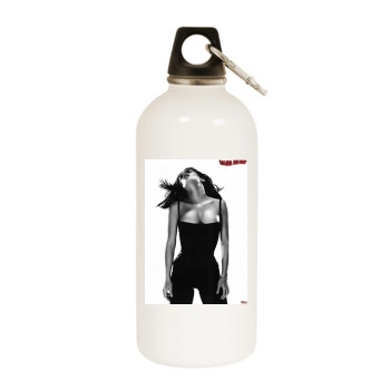 Salma Hayek White Water Bottle With Carabiner