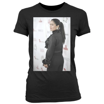 Salma Hayek Women's Junior Cut Crewneck T-Shirt