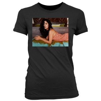 Salma Hayek Women's Junior Cut Crewneck T-Shirt