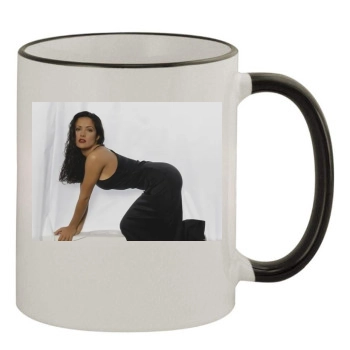 Salma Hayek 11oz Colored Rim & Handle Mug