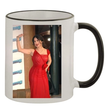 Salma Hayek 11oz Colored Rim & Handle Mug