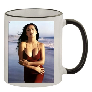 Salma Hayek 11oz Colored Rim & Handle Mug