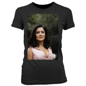 Salma Hayek Women's Junior Cut Crewneck T-Shirt