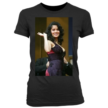 Salma Hayek Women's Junior Cut Crewneck T-Shirt