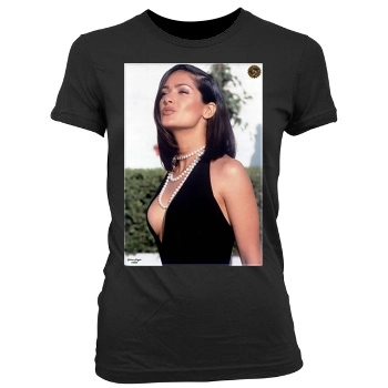 Salma Hayek Women's Junior Cut Crewneck T-Shirt