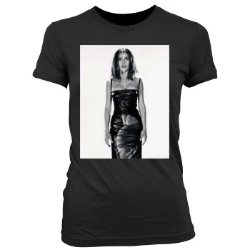 Salma Hayek Women's Junior Cut Crewneck T-Shirt