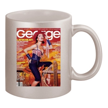 Salma Hayek 11oz Metallic Silver Mug