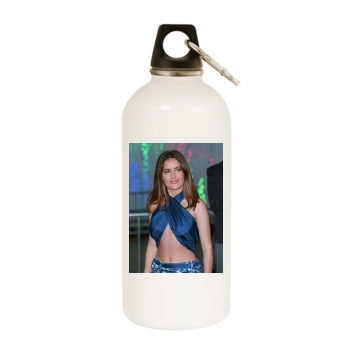 Salma Hayek White Water Bottle With Carabiner