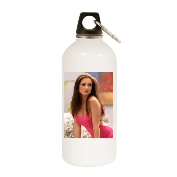 Sandra Shine White Water Bottle With Carabiner