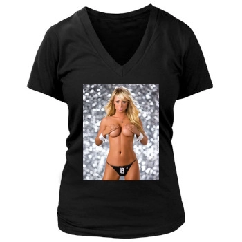 Sara Jean Underwood Women's Deep V-Neck TShirt