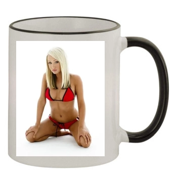 Sara Jean Underwood 11oz Colored Rim & Handle Mug