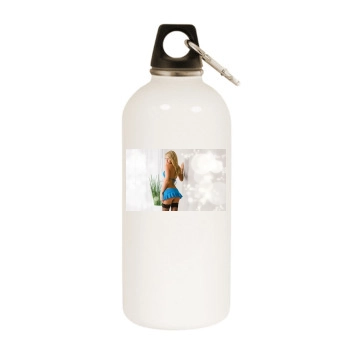 Sara Jean Underwood White Water Bottle With Carabiner