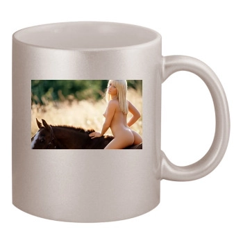 Sara Jean Underwood 11oz Metallic Silver Mug