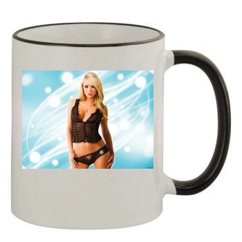 Sara Jean Underwood 11oz Colored Rim & Handle Mug