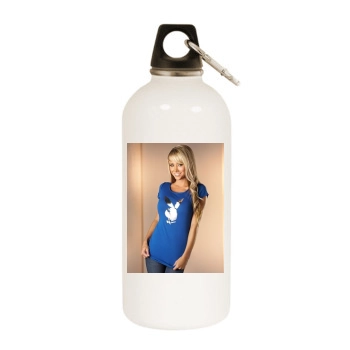 Sara Jean Underwood White Water Bottle With Carabiner