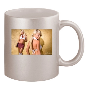 Sara Jean Underwood 11oz Metallic Silver Mug