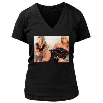 Sara Jean Underwood Women's Deep V-Neck TShirt