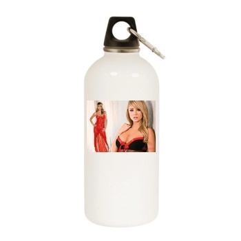 Sara Jean Underwood White Water Bottle With Carabiner