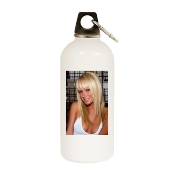 Sara Jean Underwood White Water Bottle With Carabiner