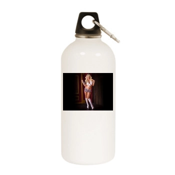 Sara Jean Underwood White Water Bottle With Carabiner