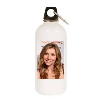 Sarah Chalke White Water Bottle With Carabiner