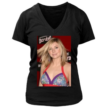 Sarah Chalke Women's Deep V-Neck TShirt