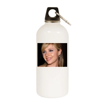 Sarah Chalke White Water Bottle With Carabiner