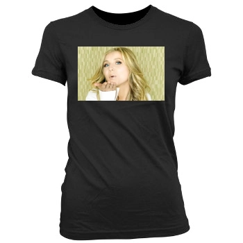 Sarah Chalke Women's Junior Cut Crewneck T-Shirt