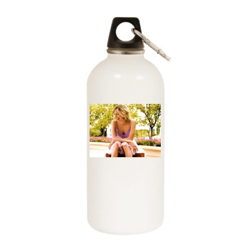 Sarah Chalke White Water Bottle With Carabiner