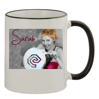 Sarah Chalke 11oz Colored Rim & Handle Mug