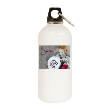 Sarah Chalke White Water Bottle With Carabiner