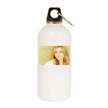 Sarah Chalke White Water Bottle With Carabiner