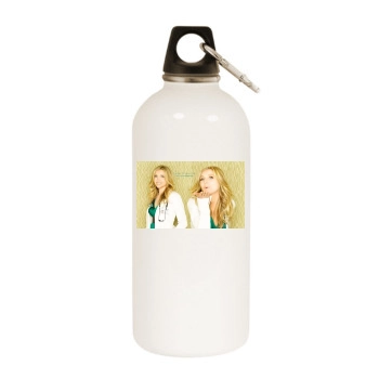 Sarah Chalke White Water Bottle With Carabiner