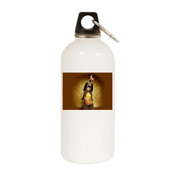 Fergie White Water Bottle With Carabiner