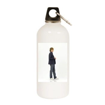 Sterling Knight White Water Bottle With Carabiner