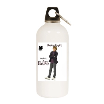 Sterling Knight White Water Bottle With Carabiner