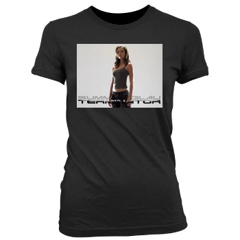 Summer Glau Women's Junior Cut Crewneck T-Shirt