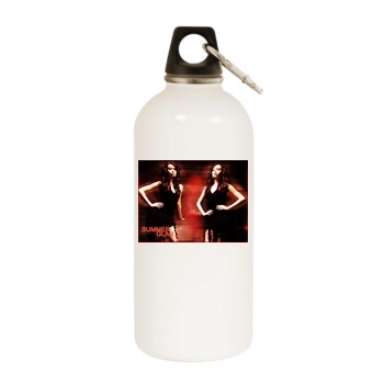 Summer Glau White Water Bottle With Carabiner