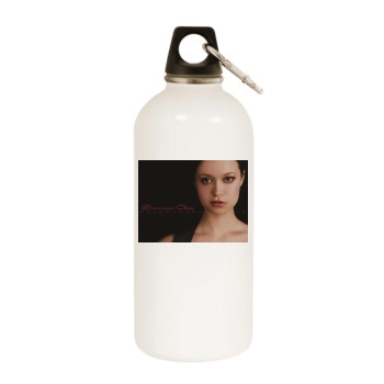 Summer Glau White Water Bottle With Carabiner