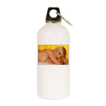 Sylvia Saint White Water Bottle With Carabiner