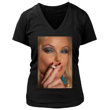 Sylvia Saint Women's Deep V-Neck TShirt