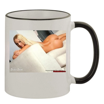 Sylvia Saint 11oz Colored Rim & Handle Mug